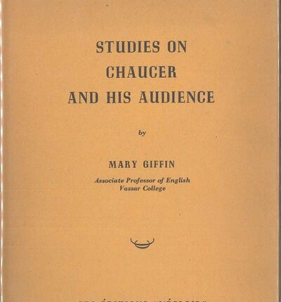 STUDIES ON CHAUCER AND HIS AUDIENCE